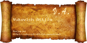 Vukovich Attila névjegykártya