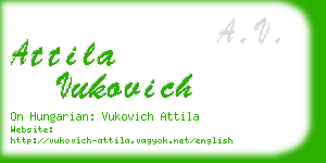 attila vukovich business card